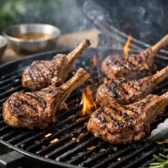 Saftige Lammkoteletts grillen, mit Grillstreifen und Rosmarin. Ein Fest für die Sinne!