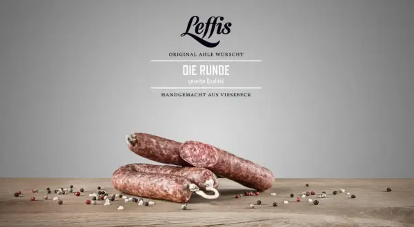 Leffis Ahle Wurscht: "Die Runde" gereifte Qualität, handgemacht aus Viesebeck. Was ist Ahle Wurscht? Eine traditionelle, luftgetrocknete Wurst.